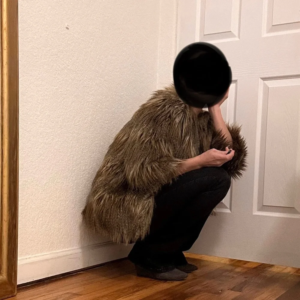 Vegan fur luxury glamorous stylish Jacket - Picture 7 of 13